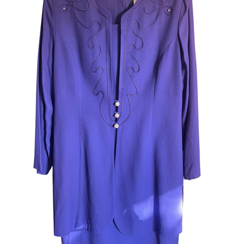 NWT Vintage Julian Taylor Elegant Purple Dress Size 14